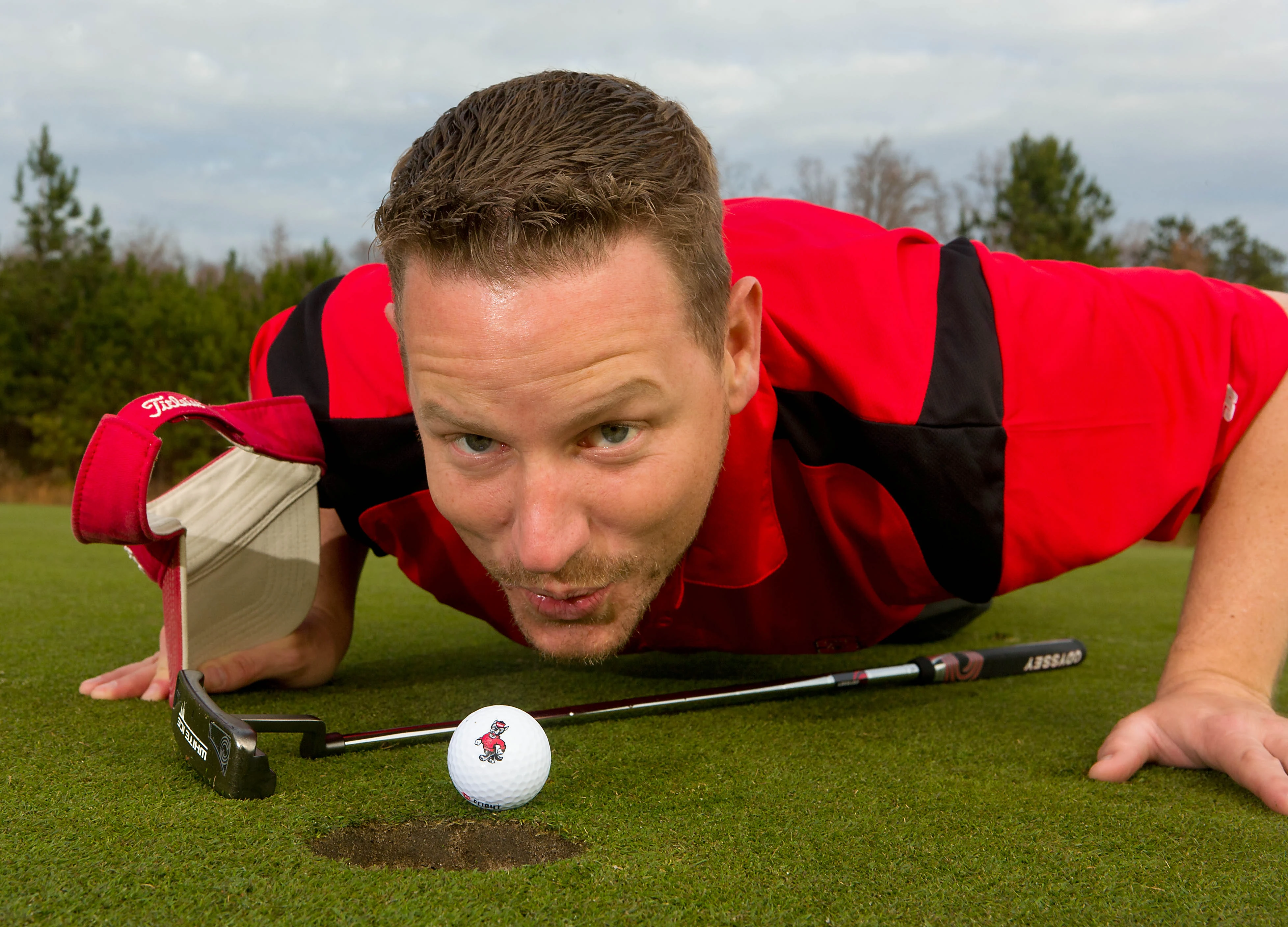 Chuck Norman with golf ball
